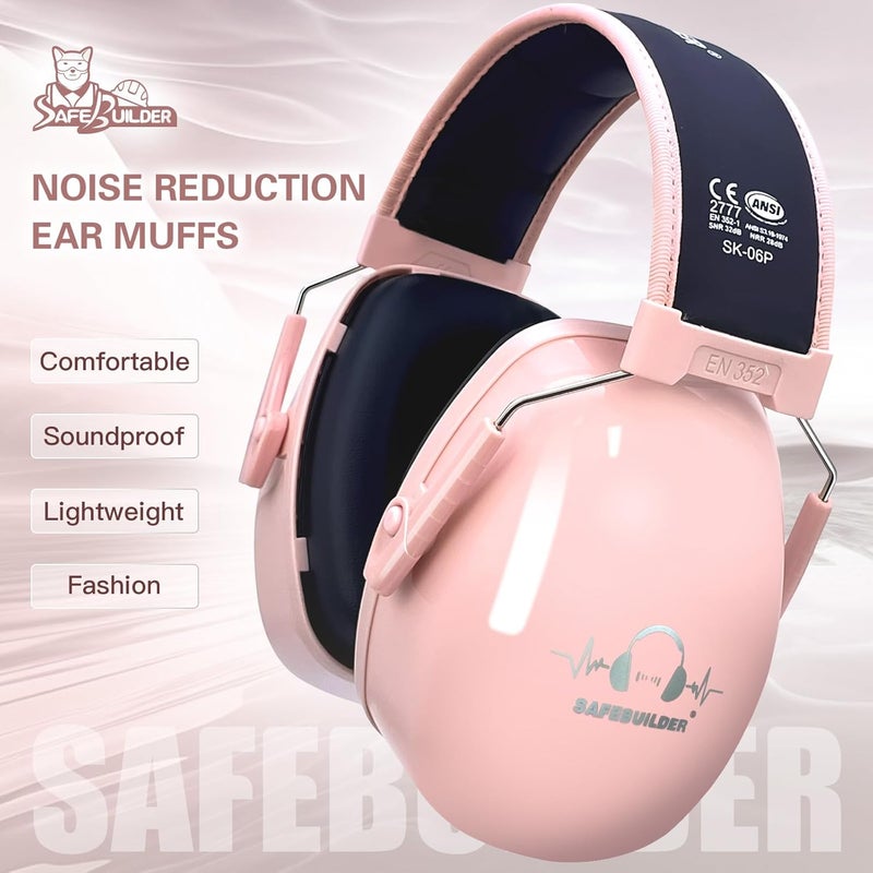 SAFEBUILDER Ear Protection Ear muffs Noise Reduction NRR 28dB Adjustable Hearing Protection for Working Mowing SK-06P - Image 2